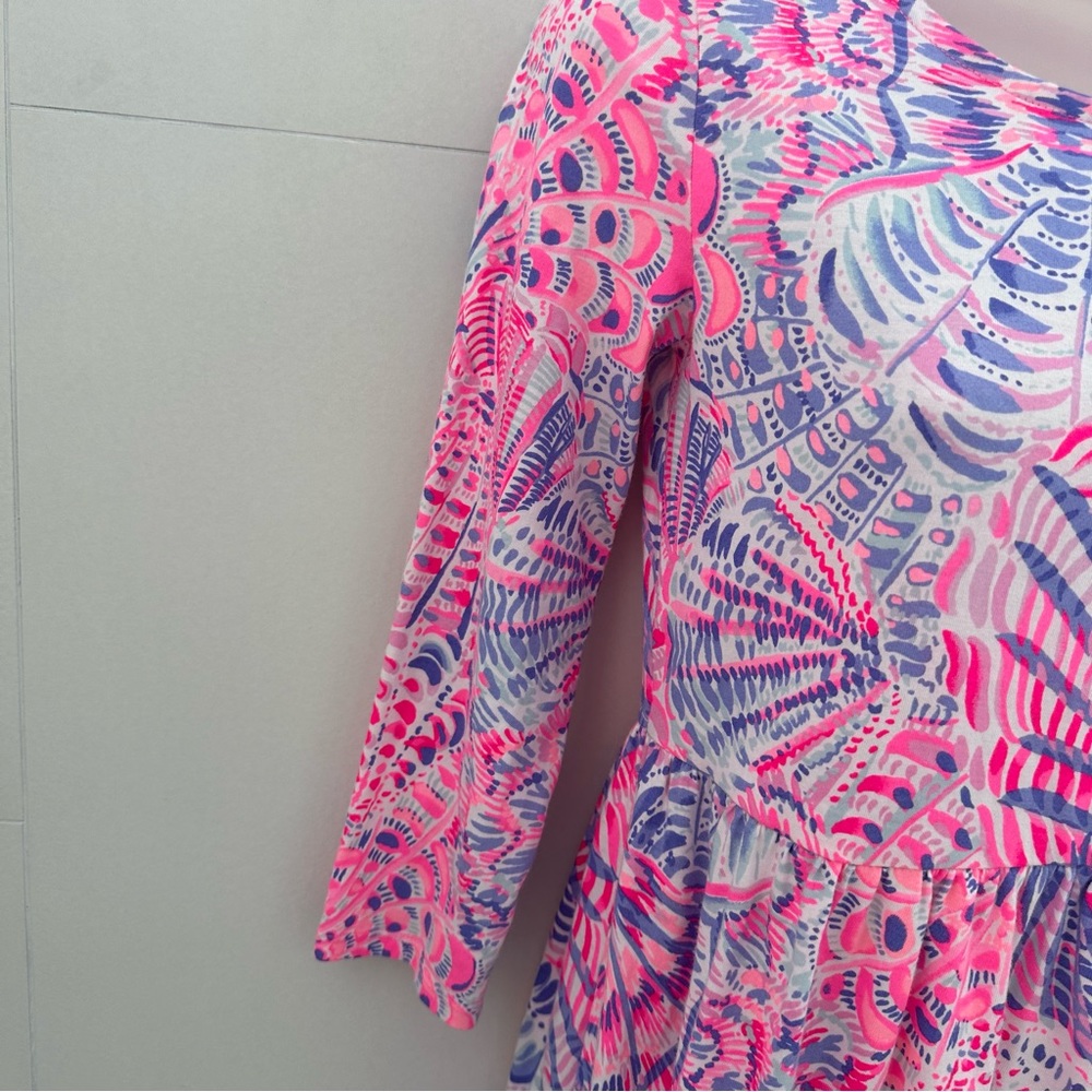 Lilly Pulitzer GEANNA Swing Dress in Razz Berry See You Soon size XXS - Picture 4 of 9